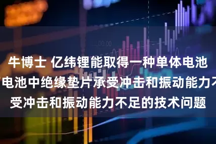 牛博士 亿纬锂能取得一种单体电池专利, 解决现有电池中绝缘垫片承受冲击和振动能力不足的技术问题